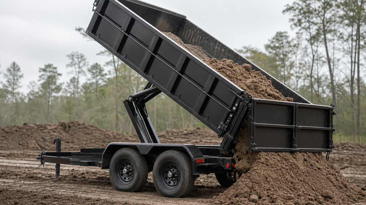 Dump Trailer Telescopic vs Scissor Hoist: A Louisiana Guide