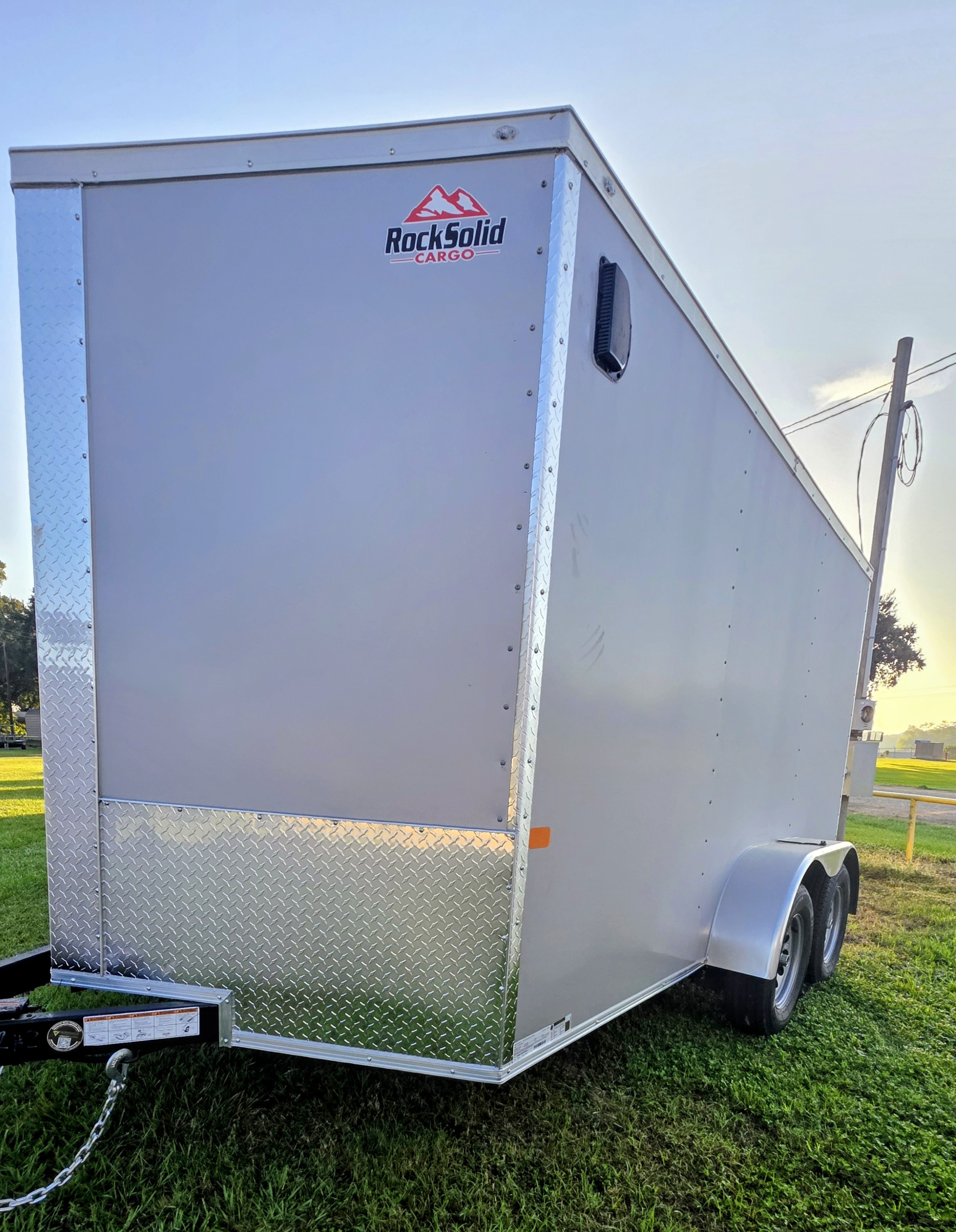 Rock Solid 7x12 TA Cargo Trailer, Silver Frost Polycore, Ramp Door — Enclosed Cargo for sale in Lafayette LA