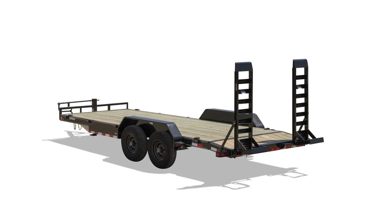 Load Trail 83x22 Car Hauler / Equipment Trailer 14K, MAX Ramps, Black photo 3