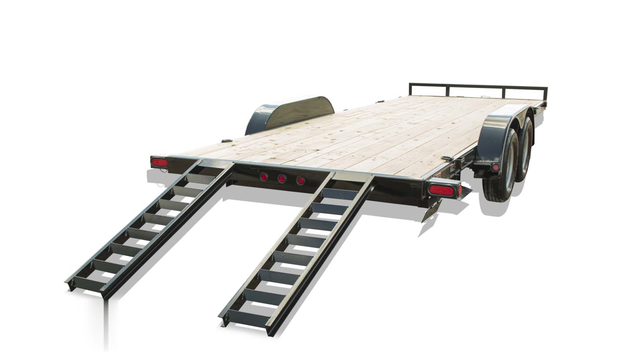 Load Trail 83x20 Car Hauler 7K, Slide-In Ramps, Black photo 2