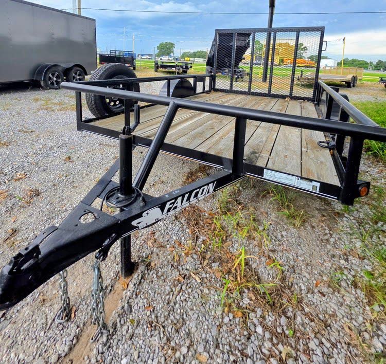 Falcon utility trailer on the Ragin Trailers lot