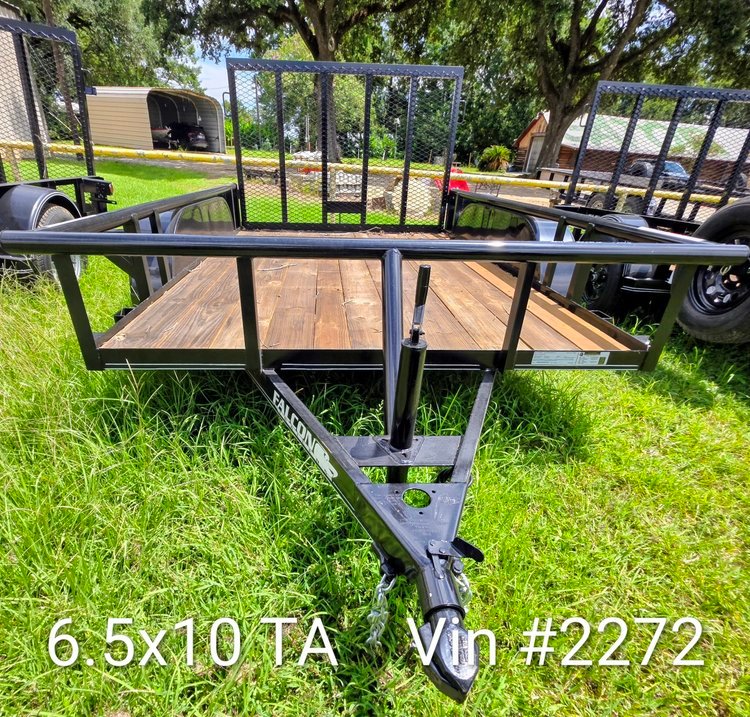 Falcon 6.5x10 TA Utility Trailer, 4,500 GVWR, Pipe Top photo 2