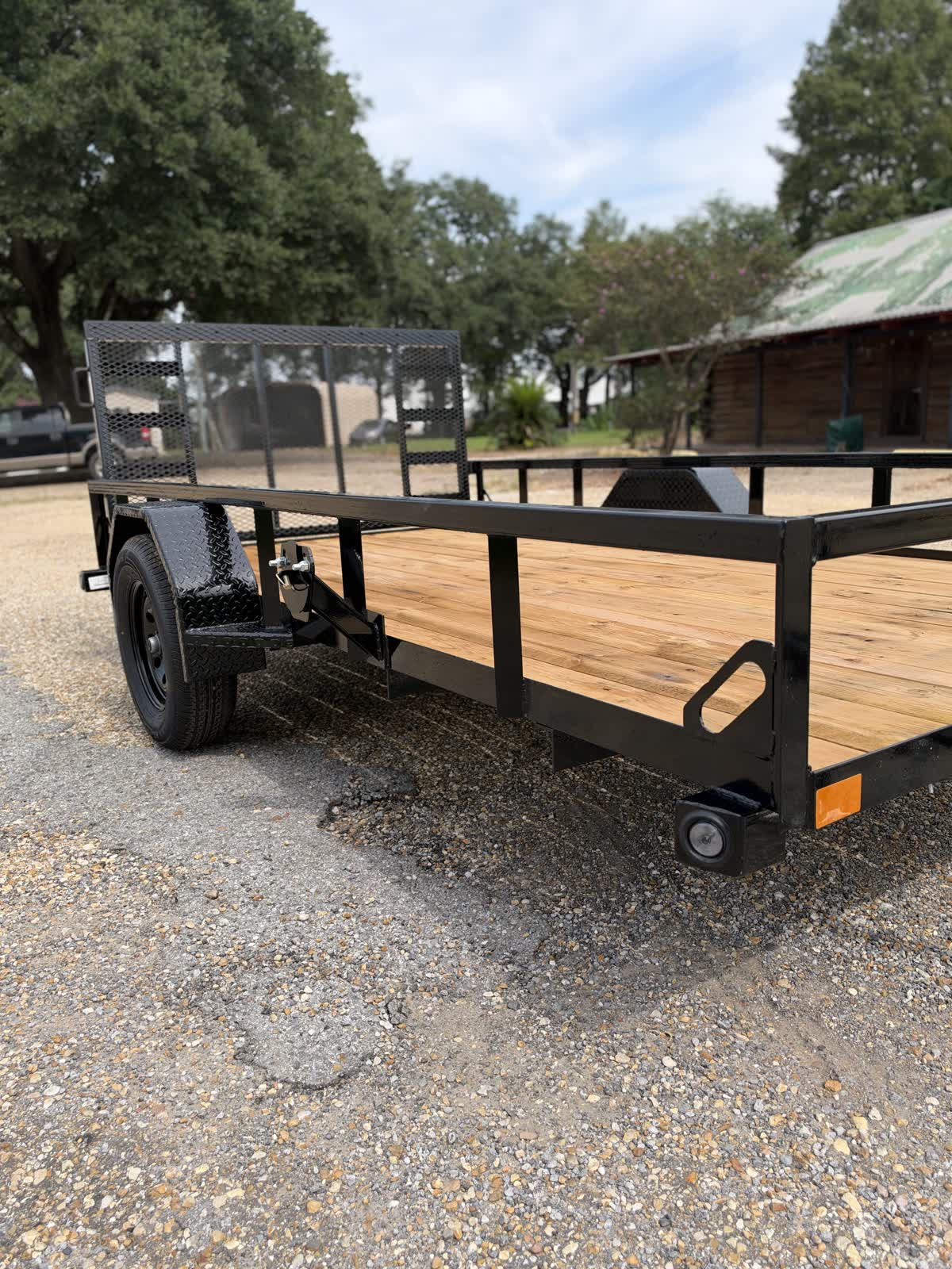 Load Trail 77x12 Single Axle Utility Trailer 3.5K, Brakes, Fold Gate, Black photo 4