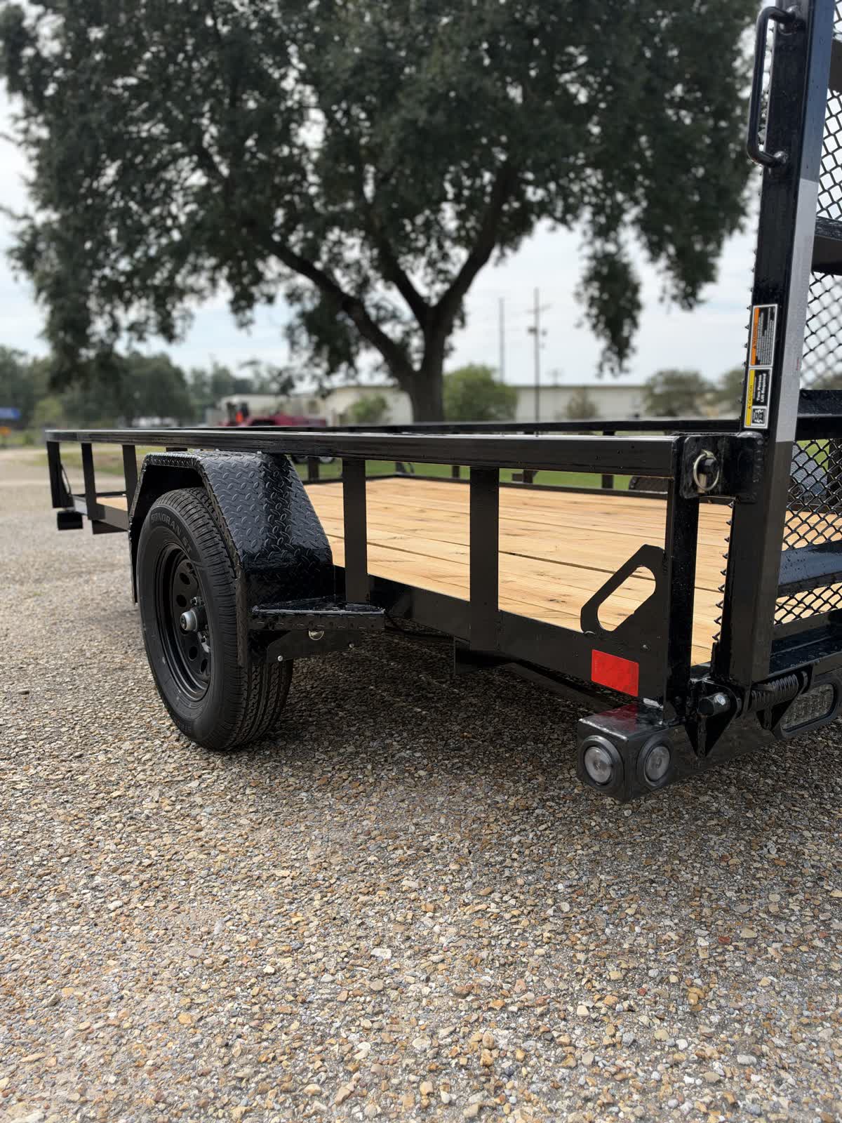 Load Trail 77x12 Single Axle Utility Trailer 3.5K, Brakes, Fold Gate, Black photo 5