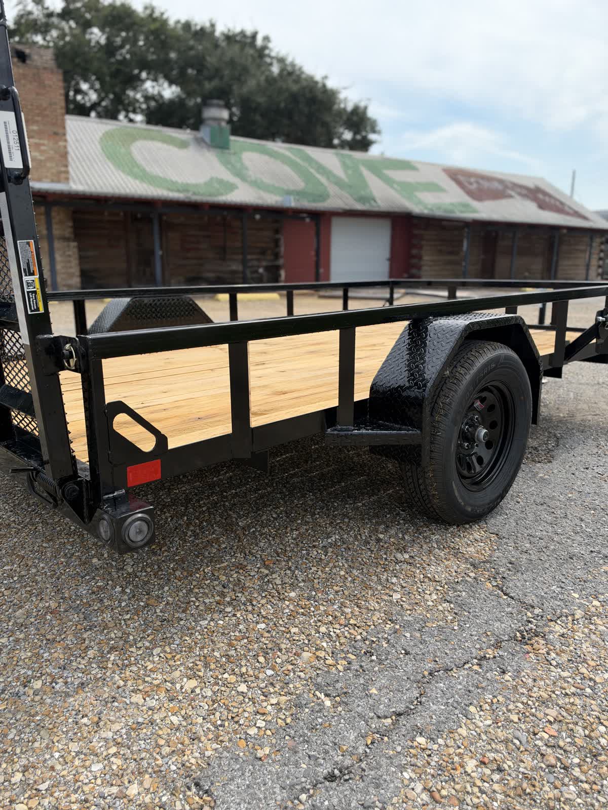 Load Trail 77x12 Single Axle Utility Trailer 3.5K, Brakes, Fold Gate, Black photo 6