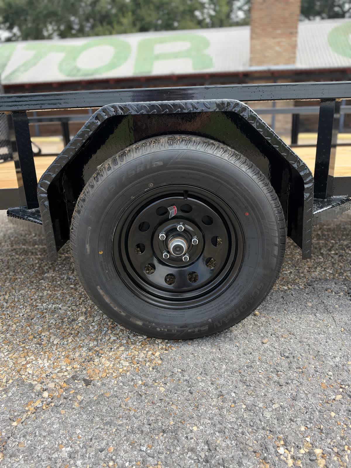 Load Trail 77x12 Single Axle Utility Trailer 3.5K, Brakes, Fold Gate, Black photo 8