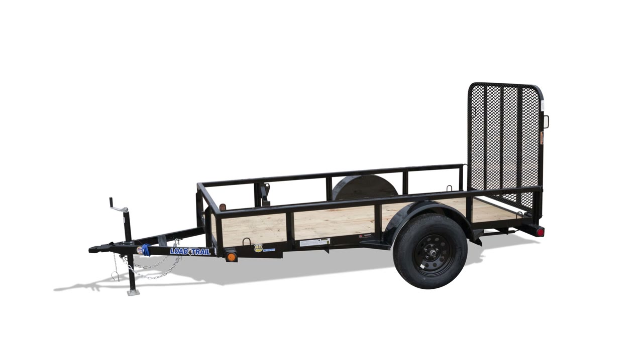 Load Trail 77x12 Single Axle Utility Trailer 3.5K, Brakes, Fold Gate, Black — Utility for sale in Lafayette LA