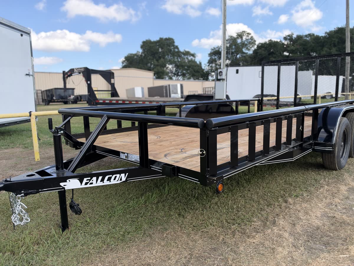 Falcon 83x16 TA Utility Trailer, 7,000 GVWR, Pipe Top, Spare Tire — Utility for sale in Lafayette LA