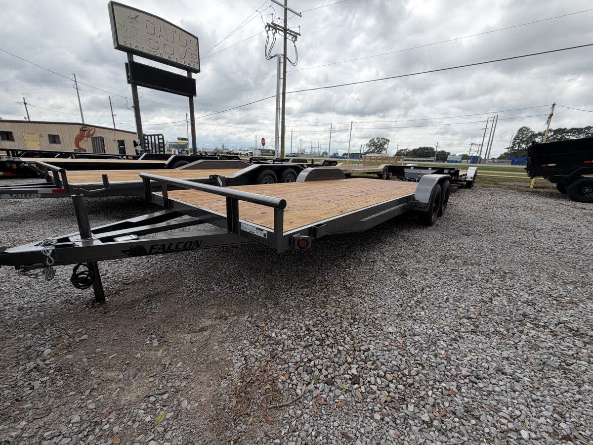 Falcon 83x20 TA Car Hauler, 7,000 GVWR, Slide-In Ramps