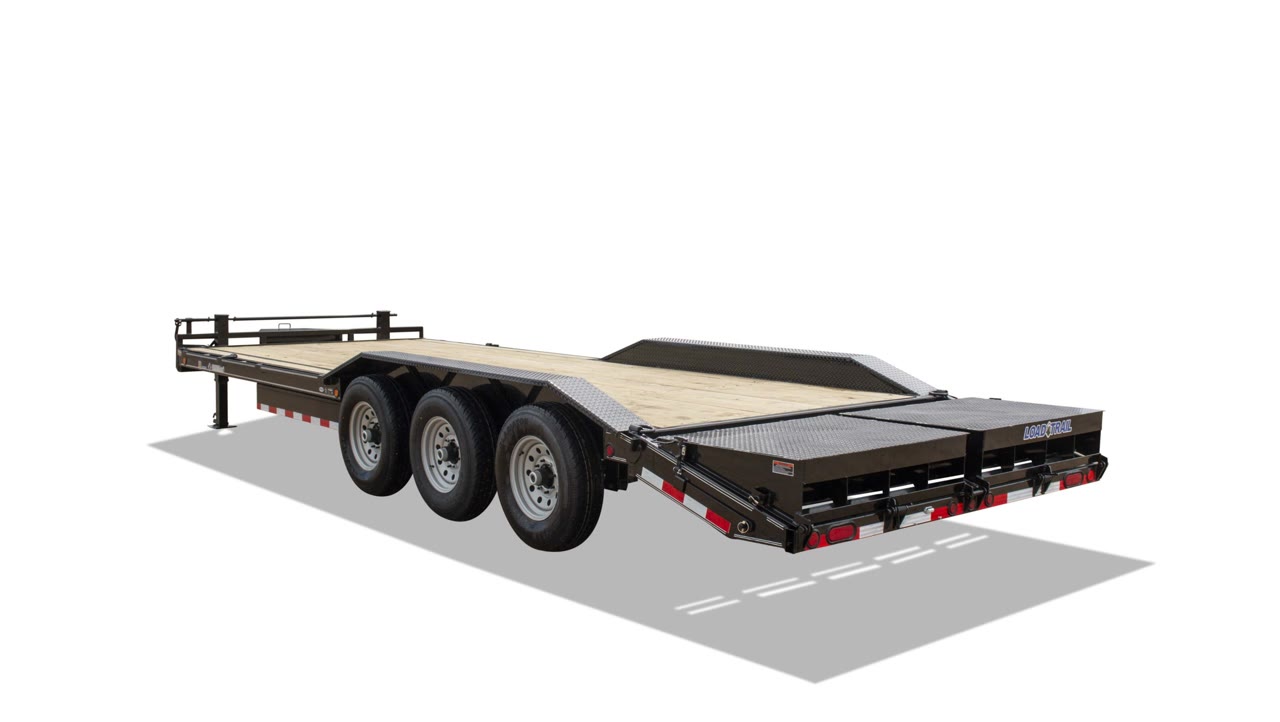 Load Trail 83x24 Triple Axle Equipment Trailer 21K, MAX Ramps, Black photo 2