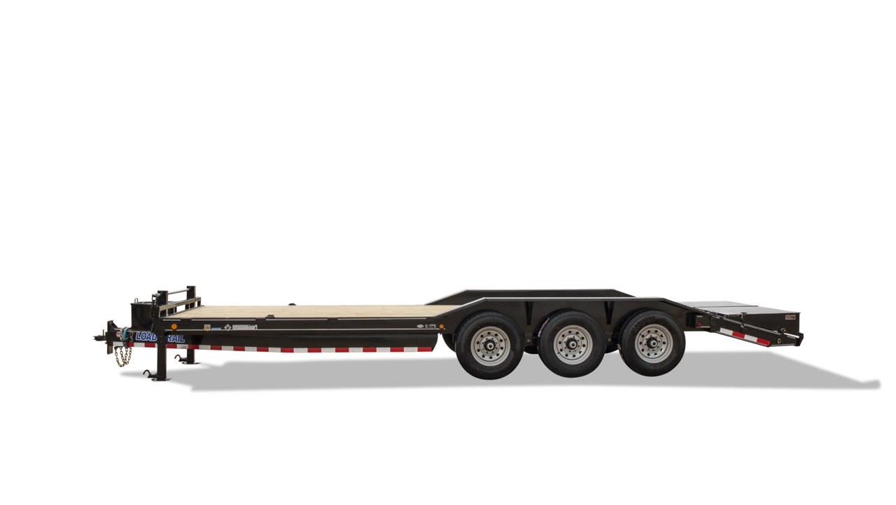 Load Trail 83x24 Triple Axle Equipment Trailer 21K, MAX Ramps, Black photo 3