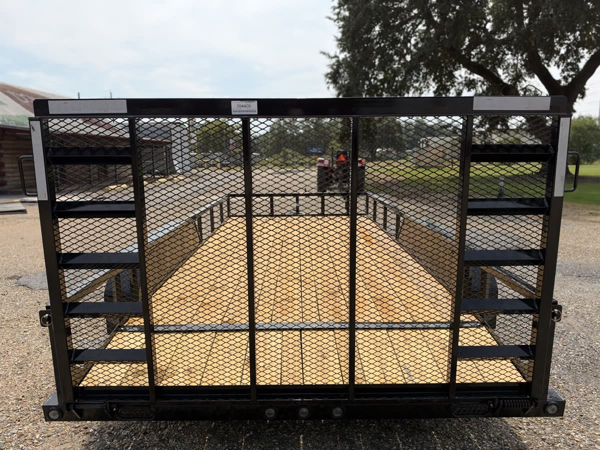 Load Trail 83x16 Tandem Axle Utility Trailer 7K, Fold Gate, Black photo 4