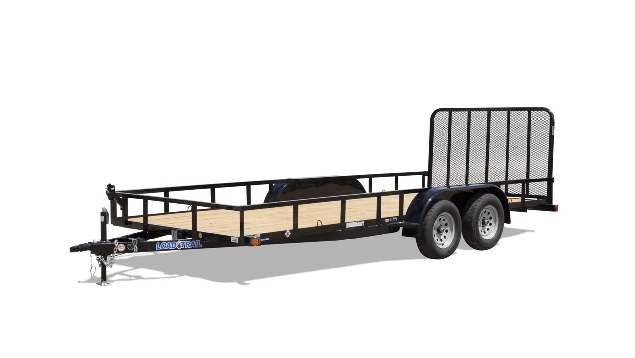 Load Trail 83x16 Tandem Axle Utility Trailer 7K, Fold Gate, Black — Utility for sale in Lafayette LA