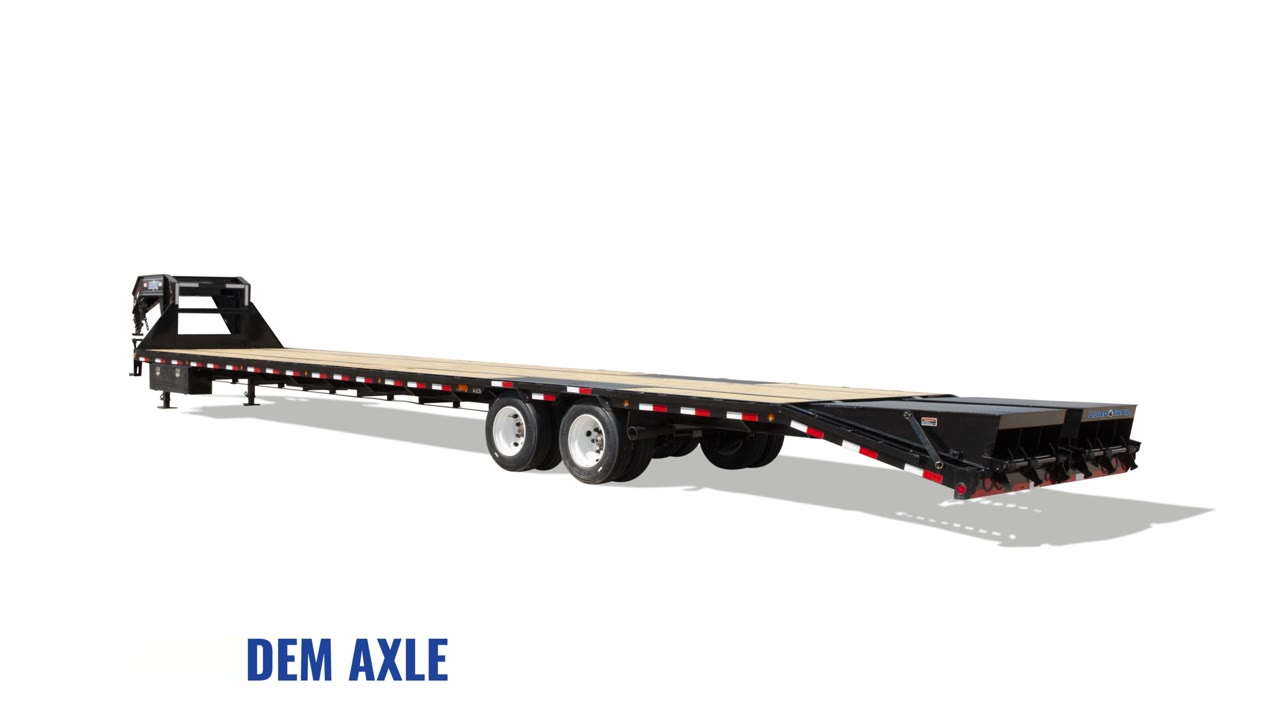 Load Trail 102x30 Low-Pro Gooseneck Trailer 24K, MAX Ramps, Black photo 2