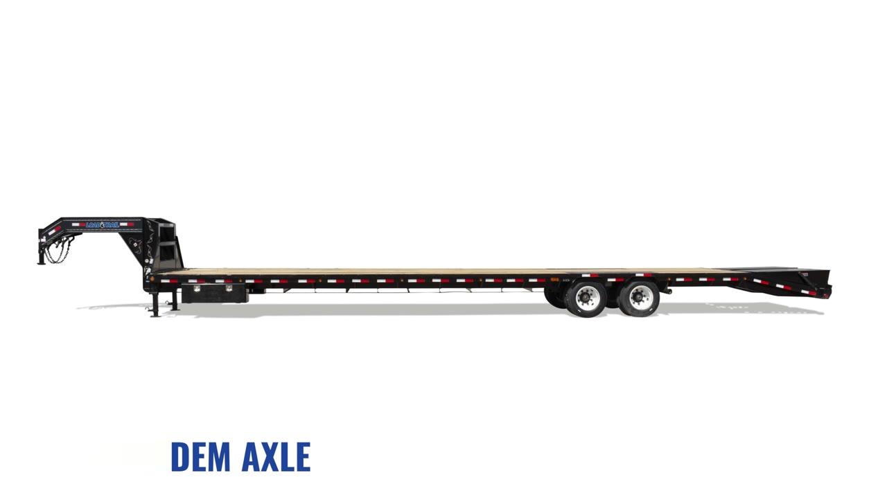 Load Trail 102x30 Low-Pro Gooseneck Trailer 24K, MAX Ramps, Black photo 3