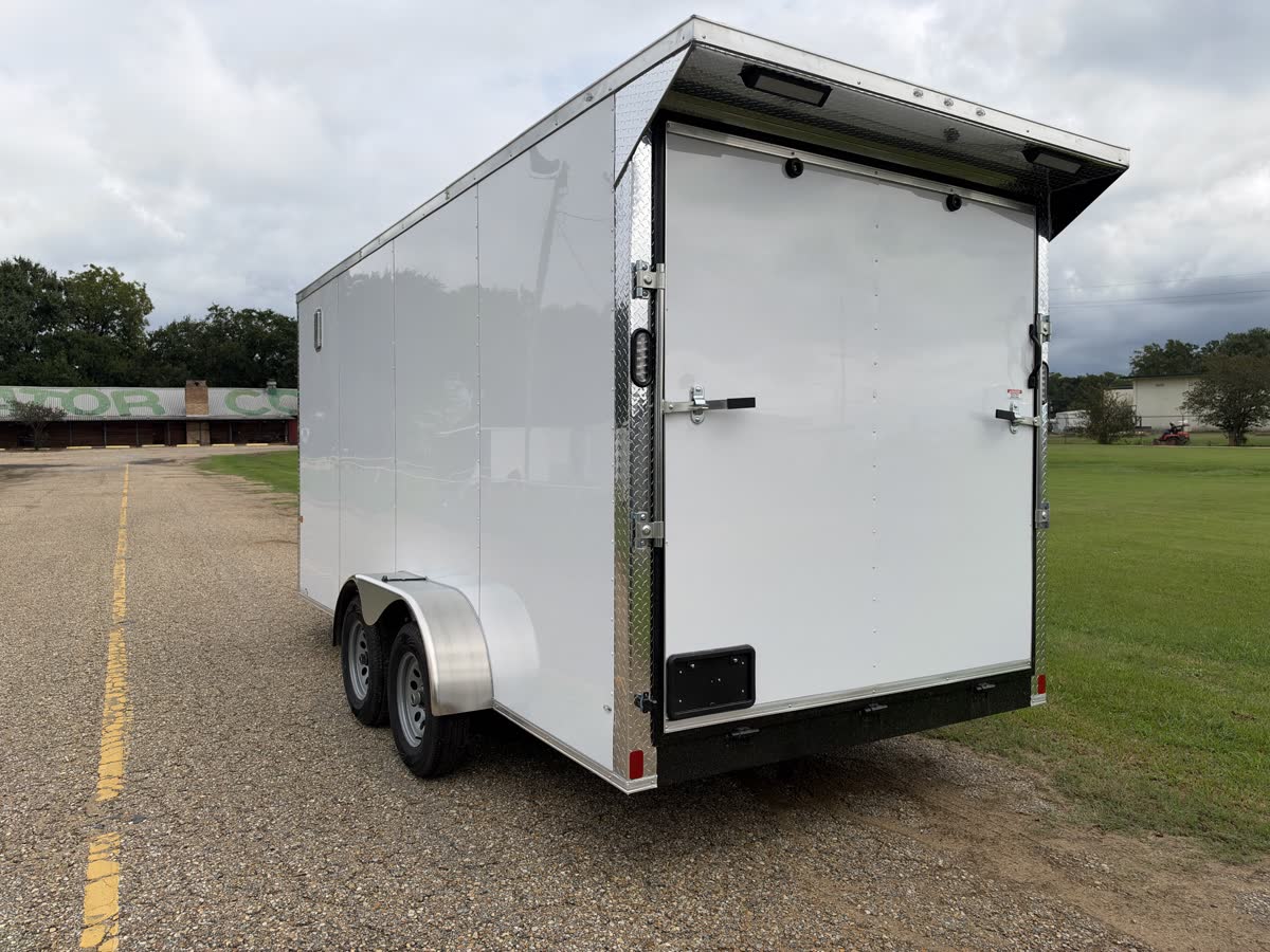 Rock Solid 7x16 TA Cargo Trailer, 7 ft Interior, Therma Cool Ceiling, White photo 4