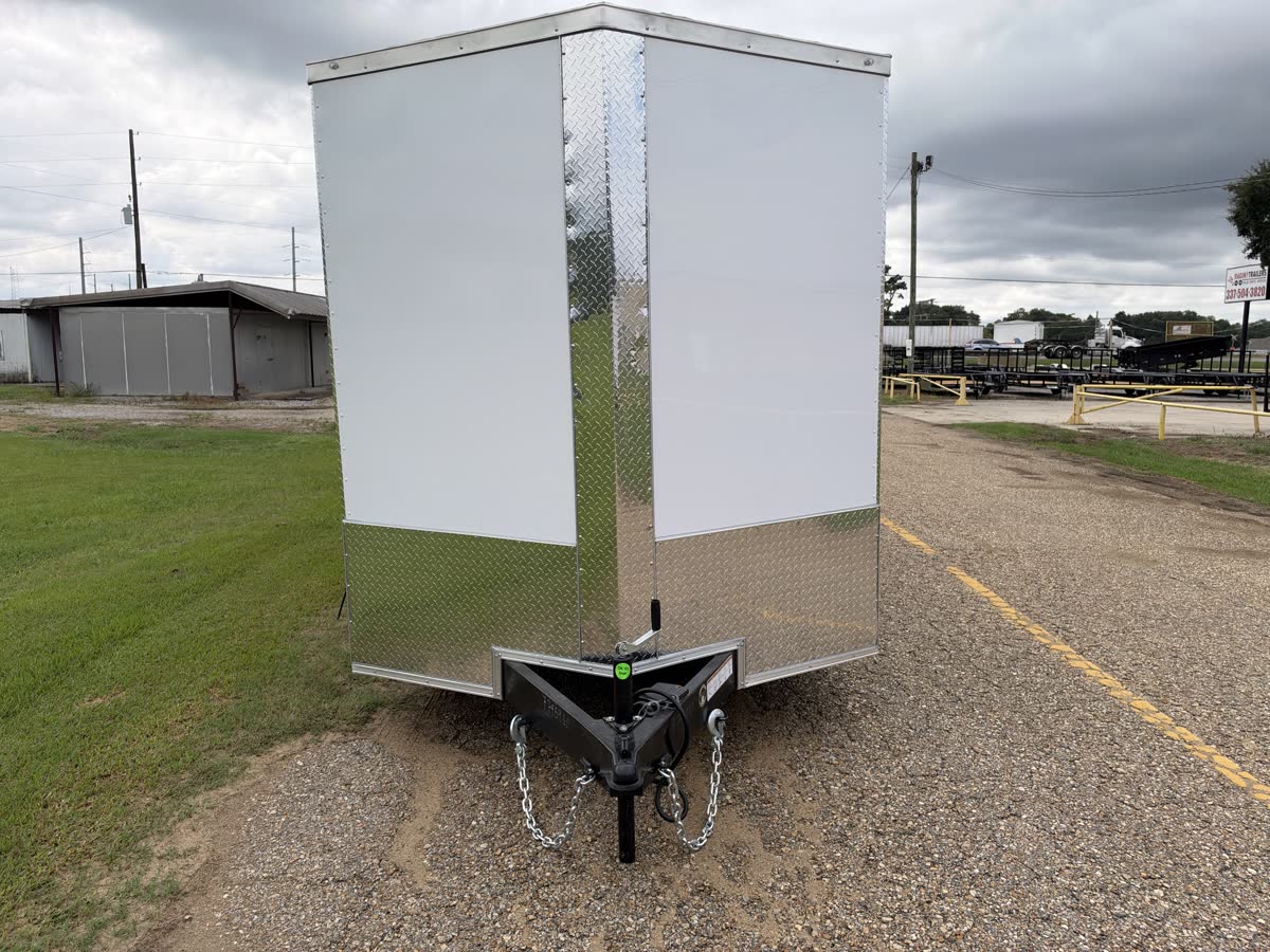 Rock Solid 7x16 TA Cargo Trailer, 7 ft Interior, Therma Cool Ceiling, White photo 7