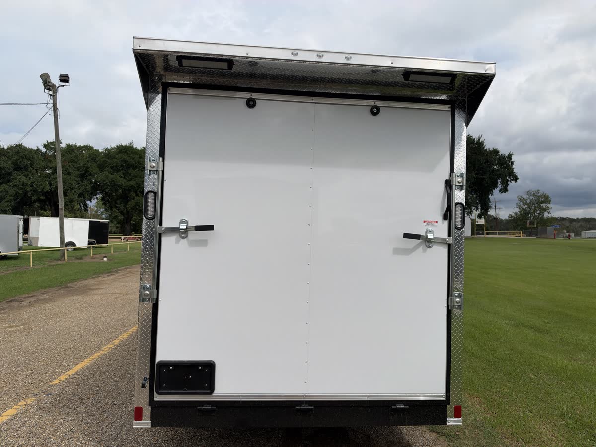 Rock Solid 7x16 TA Cargo Trailer, 7 ft Interior, Therma Cool Ceiling, White photo 8
