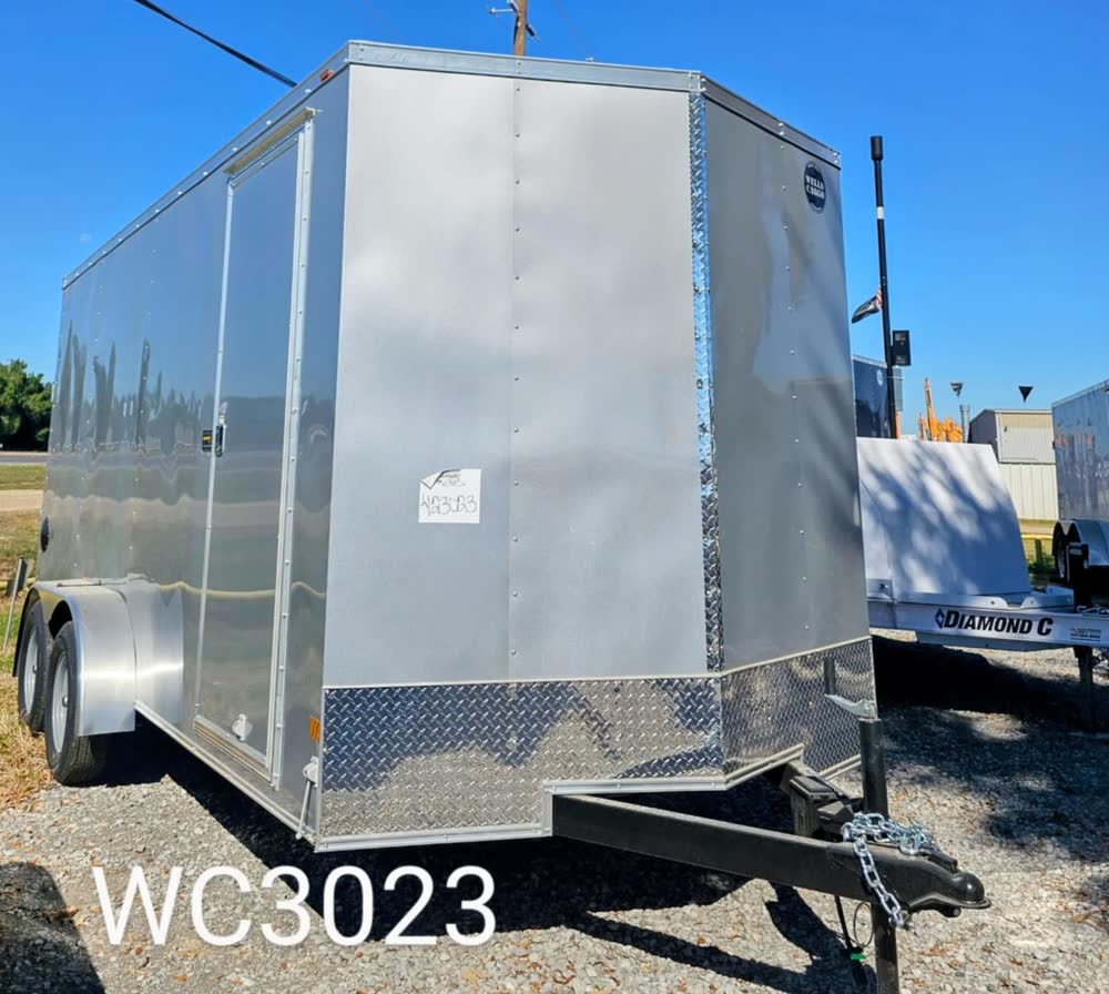 Silver Wells Cargo enclosed trailer on the Ragin Trailers lot