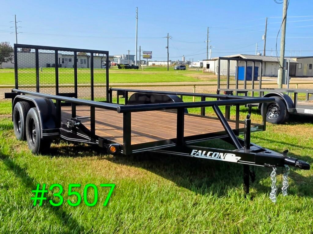 FALCON 7X14 TA..........$3500
2/3500, NO BRAKES,TREATED WOOD FLOOR, SPRING ASSIST, 4500 GVWR.....1900 WEIGHT